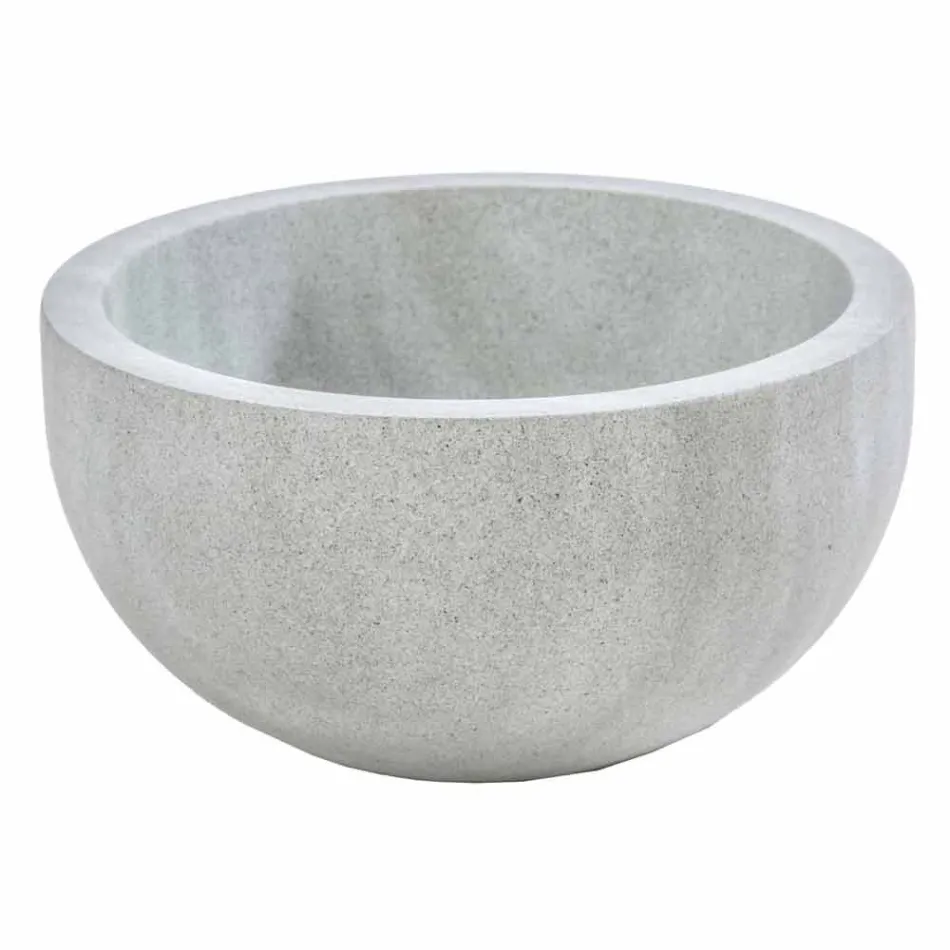 Moderna casa de banho conjunto de acessórios em pedra cinza Montale Viadurini