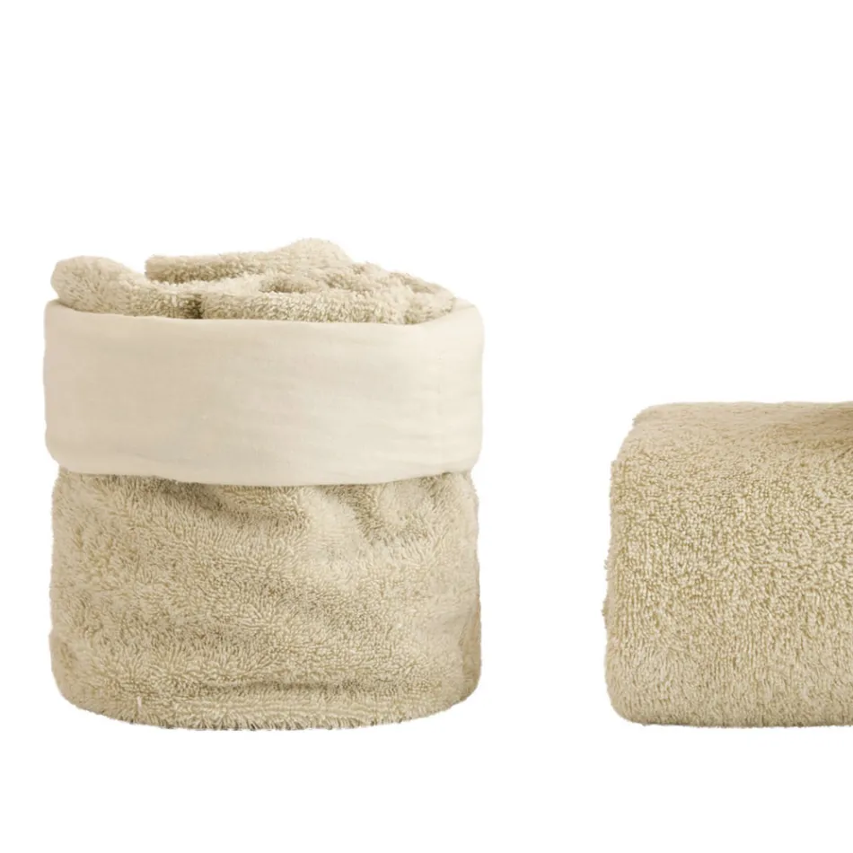 Conjunto de banheiro de 8 peças em tecido turco de algodão puro, tingido em todas as roupas - liso Viadurini