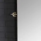 Conjunto de banho com console duplo de cerâmica branca na estrutura Linear Viadurini