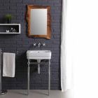 Conjunto de banheiro com lavatório no quadro e espelho na criatividade briccole Viadurini