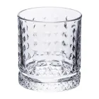 Conjunto de 12 Copos de Água 400 ml em Vidro com Decorações de Diamante - Wisky Viadurini