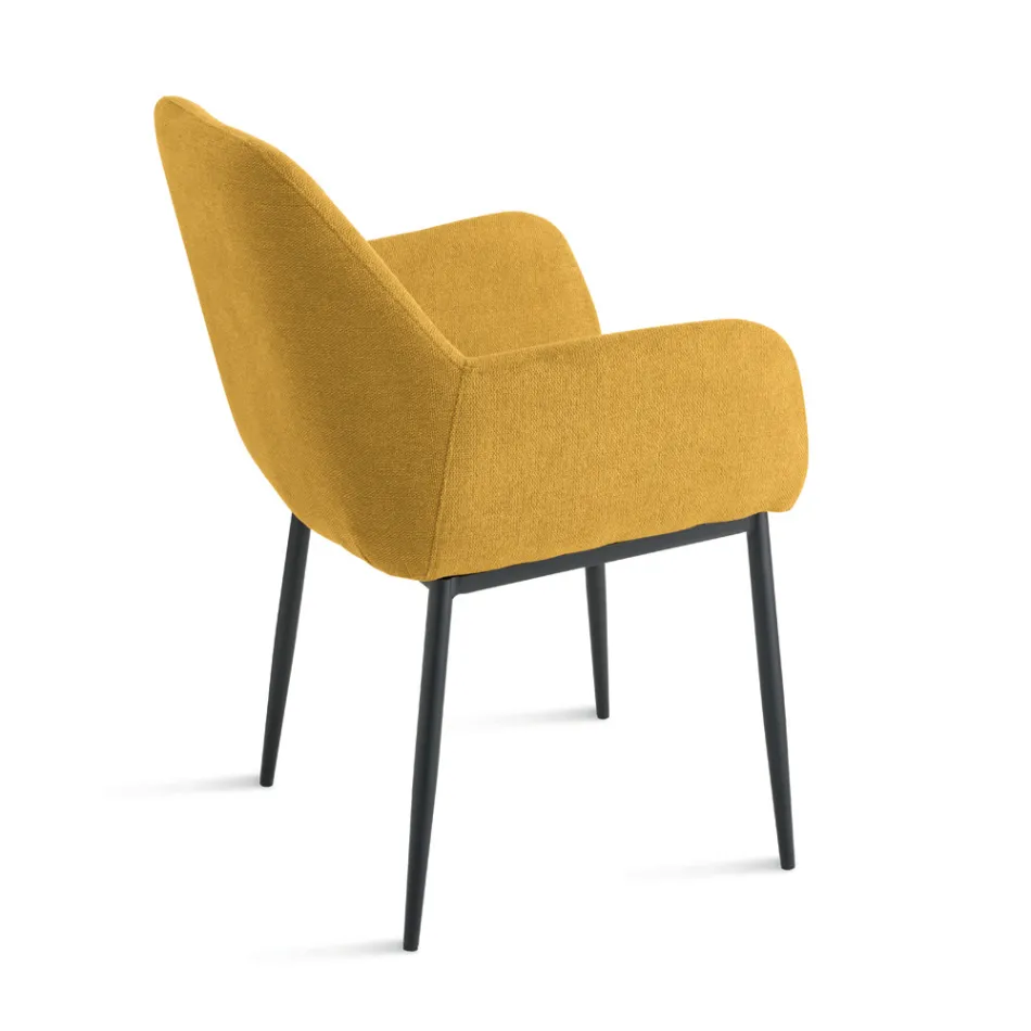 Conjunto de 2 poltronas estofadas em tecido colorido e estrutura de metal - Valeria Viadurini