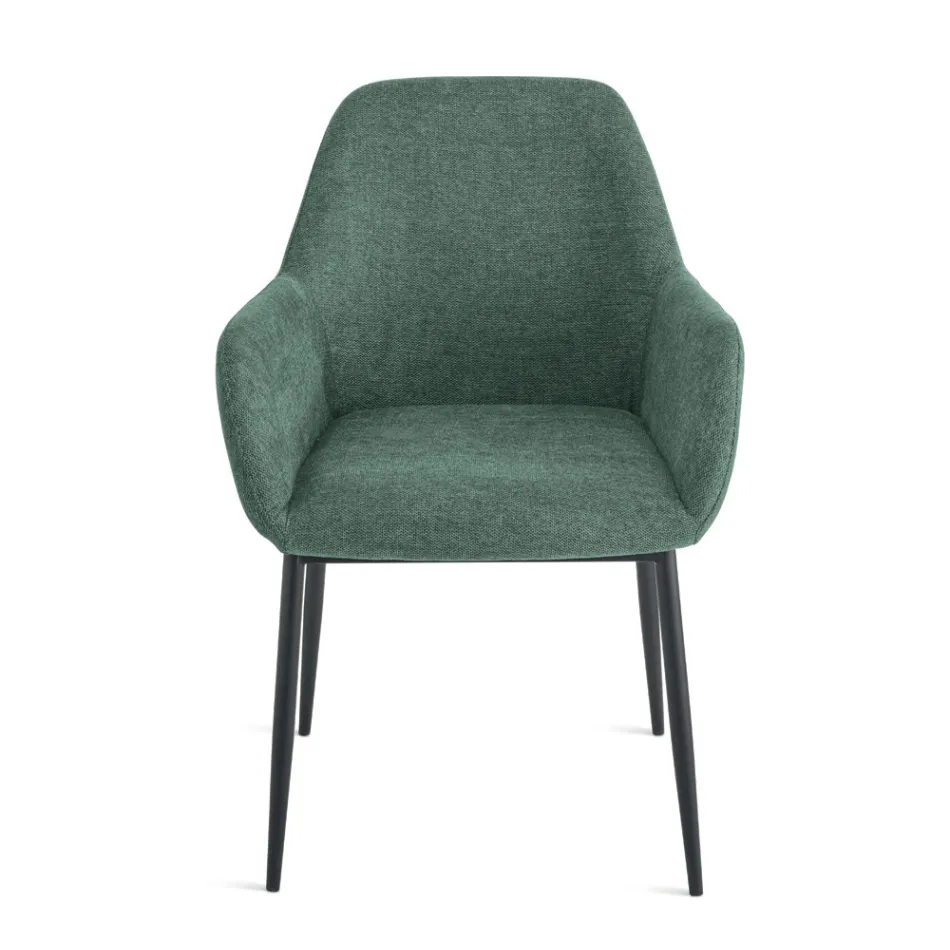 Conjunto de 2 poltronas estofadas em tecido colorido e estrutura de metal - Valeria Viadurini