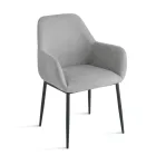 Conjunto de 2 poltronas estofadas em tecido colorido e estrutura de metal - Valeria Viadurini