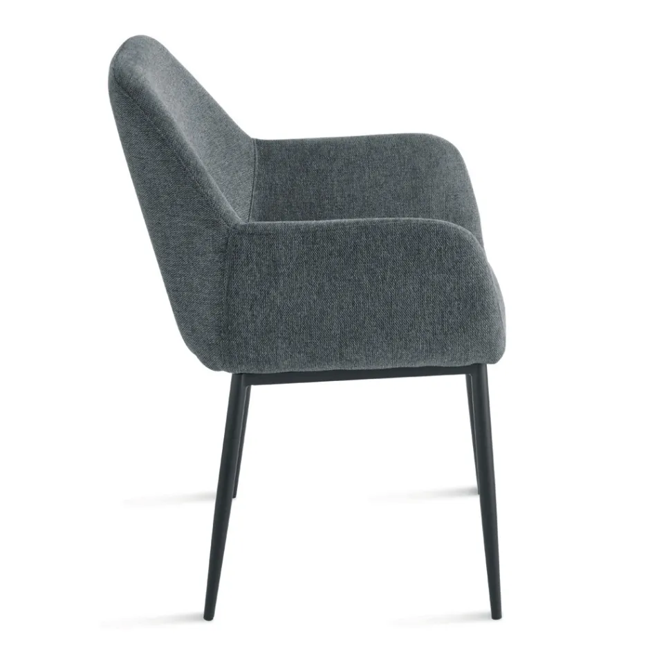 Conjunto de 2 poltronas estofadas em tecido colorido e estrutura de metal - Valeria Viadurini