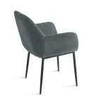 Conjunto de 2 poltronas estofadas em tecido colorido e estrutura de metal - Valeria Viadurini