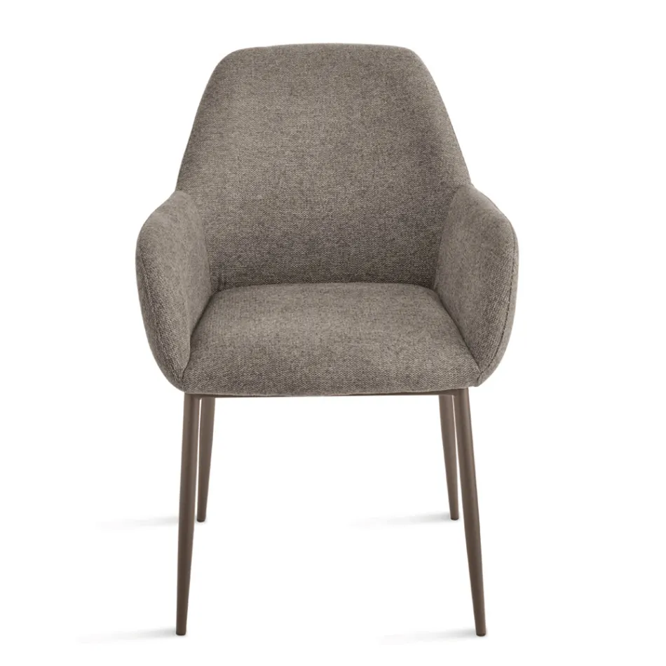 Conjunto de 2 poltronas estofadas em tecido colorido e estrutura de metal - Valeria Viadurini