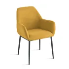 Conjunto de 2 poltronas estofadas em tecido colorido e estrutura de metal - Valeria Viadurini