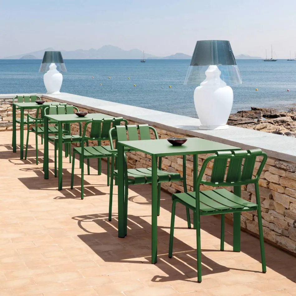 Conjunto de 2 cadeiras de jardim inteiramente em alumínio - Resplandecente Viadurini