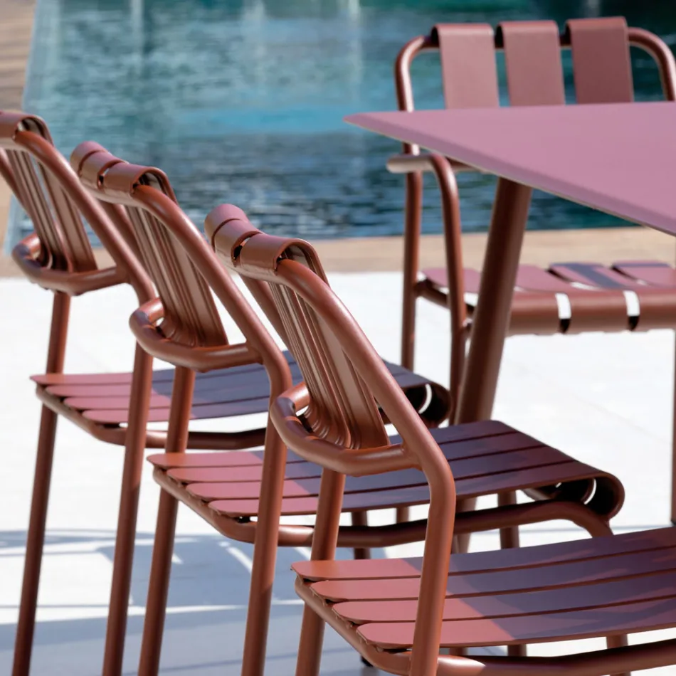 Conjunto de 2 cadeiras de jardim inteiramente em alumínio - Resplandecente Viadurini