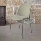 Conjunto de 2 cadeiras de sala em tecido e metal Made in Italy - Ivy Viadurini