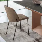 Conjunto de 2 cadeiras de sala em tecido e metal Made in Italy - Ivy Viadurini