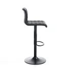 Conjunto de 2 Bancos de Bar em Couro Sintético e Aço - Potássio Viadurini