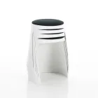 Conjunto de 2 Bancos em Polipropileno e Assento em Tecido - Anchova Viadurini