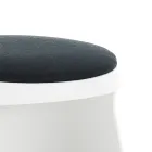 Conjunto de 2 Bancos em Polipropileno e Assento em Tecido - Anchova Viadurini