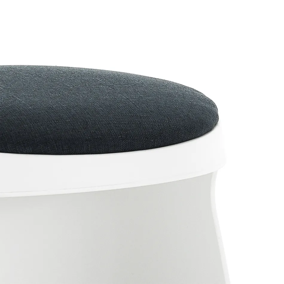 Conjunto de 2 Bancos em Polipropileno e Assento em Tecido - Anchova Viadurini