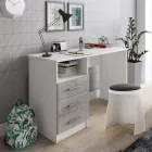 Conjunto de 2 Bancos em Polipropileno e Assento em Tecido - Anchova Viadurini