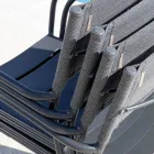 Conjunto de 4 cadeiras de jardim em metal galvanizado e batyline - Prestigio Viadurini