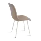 Conjunto de 4 cadeiras estofadas em tecido para sala de estar com base de metal - Projeto Viadurini