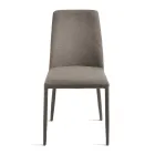 Conjunto de 4 cadeiras estofadas em tecido colorido e estrutura estofada - Luciana Viadurini