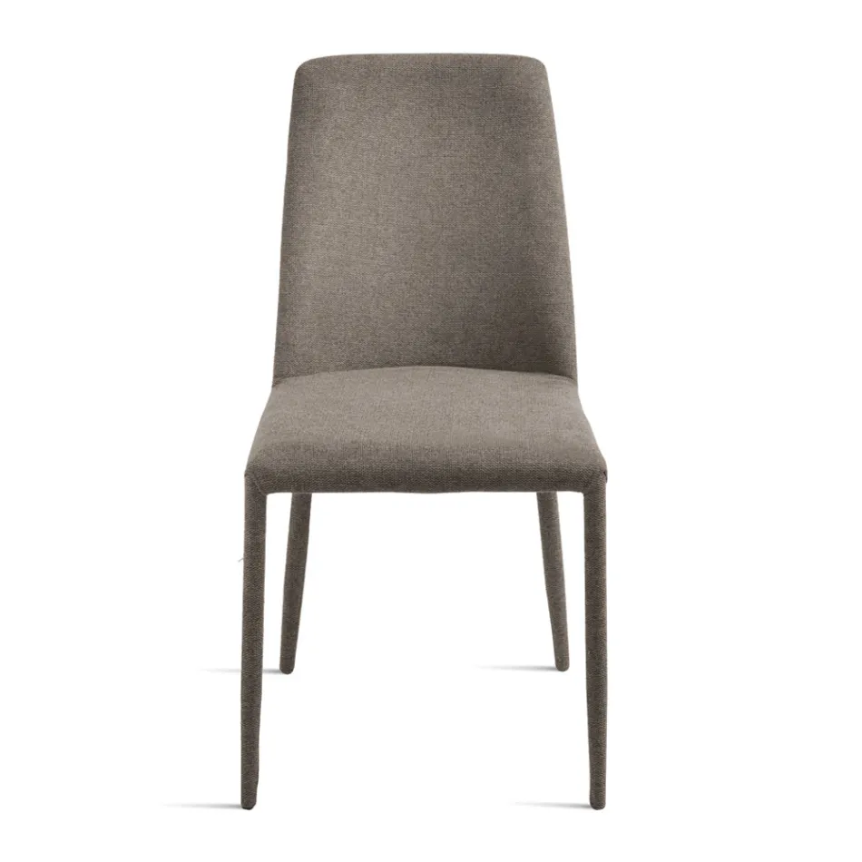 Conjunto de 4 cadeiras estofadas em tecido colorido e estrutura estofada - Luciana Viadurini