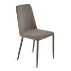 Conjunto de 4 cadeiras estofadas em tecido colorido e estrutura estofada - Luciana Viadurini