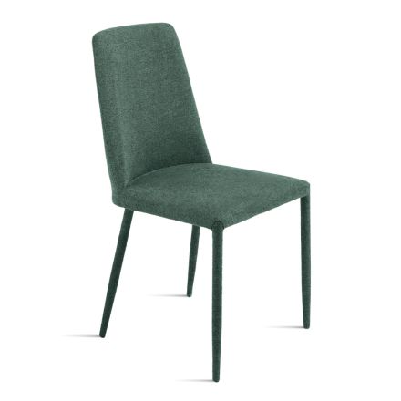 Conjunto de 4 cadeiras estofadas em tecido colorido e estrutura estofada - Luciana Viadurini