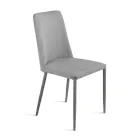 Conjunto de 4 cadeiras estofadas em tecido colorido e estrutura estofada - Luciana Viadurini