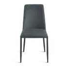 Conjunto de 4 cadeiras estofadas em tecido colorido e estrutura estofada - Luciana Viadurini