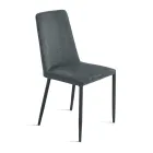 Conjunto de 4 cadeiras estofadas em tecido colorido e estrutura estofada - Luciana Viadurini