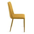 Conjunto de 4 cadeiras estofadas em tecido colorido e estrutura estofada - Luciana Viadurini