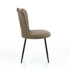 Conjunto de 4 cadeiras de couro sintético com efeito envelhecido - âmbar Viadurini