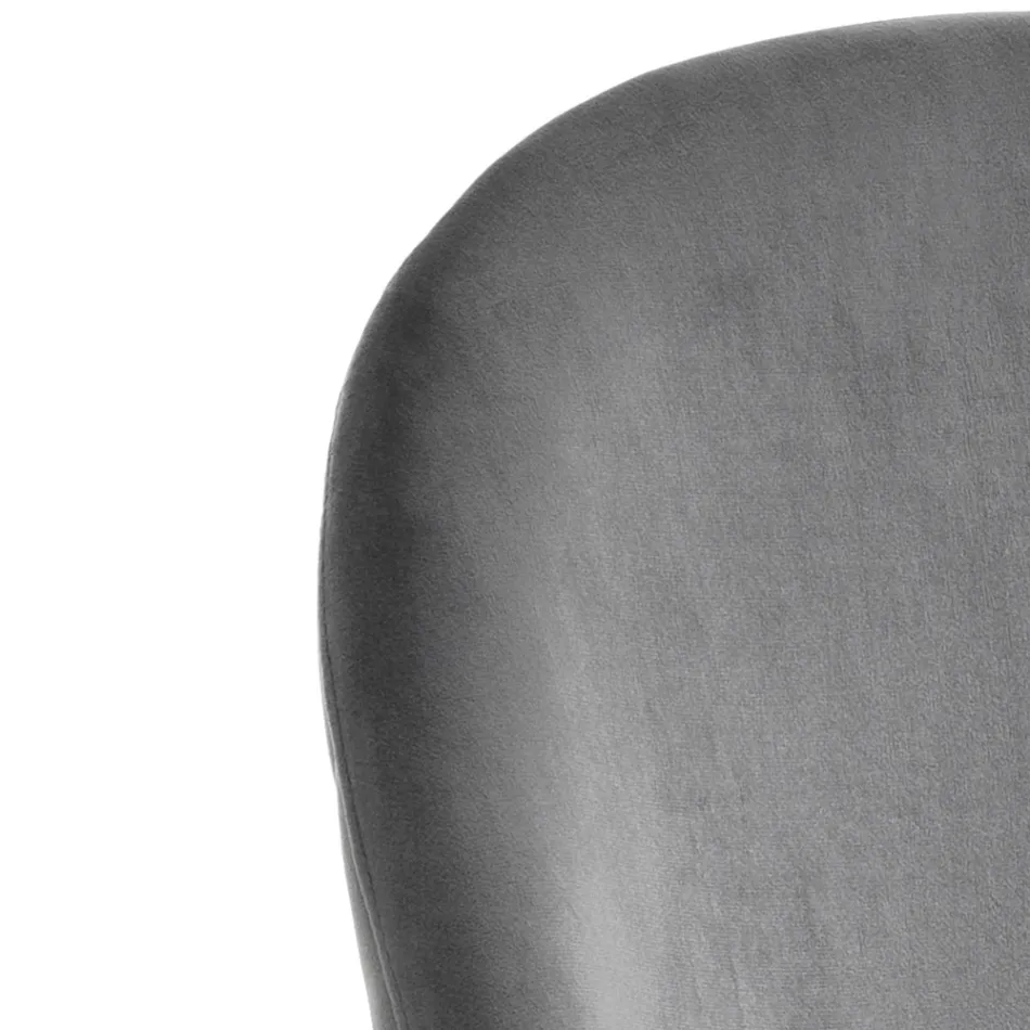 Conjunto de 4 Cadeiras em Tecido Microfibra Efeito Veludo - Terbio Viadurini