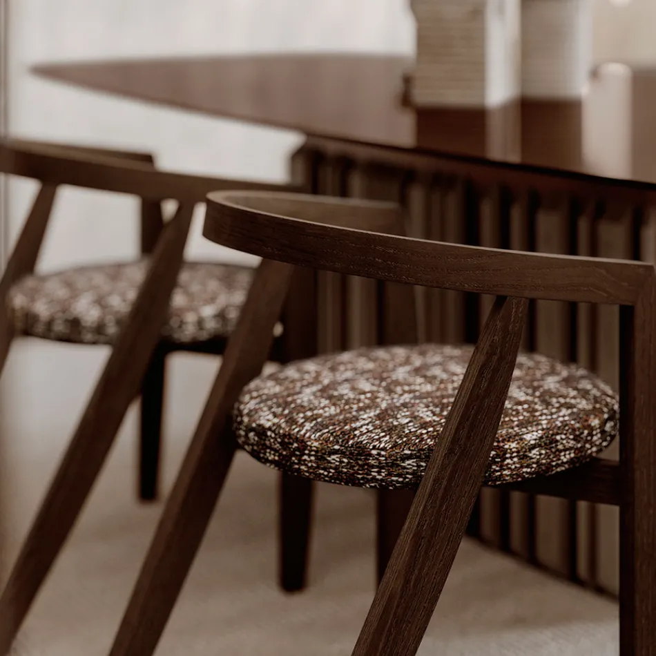 Conjunto de 4 cadeiras modernas em madeira maciça de alta qualidade, fabricadas na Itália - Vela Viadurini