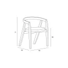 Conjunto de 4 cadeiras modernas em madeira maciça de alta qualidade, fabricadas na Itália - Vela Viadurini