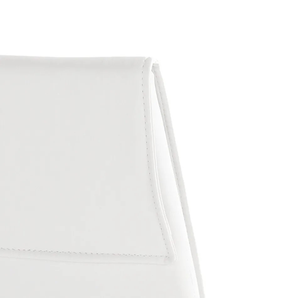 Conjunto de 4 Cadeiras Estofadas em Couro Sintético Diferentes Acabamentos - Urânio Viadurini