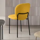 Conjunto de duas cadeiras estofadas em tecido com estrutura de metal pintado - Lior Viadurini