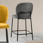 Conjunto de dois bancos estofados em tecido com estrutura metálica - Lior Viadurini