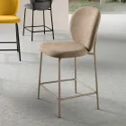 Conjunto de dois bancos estofados em tecido com estrutura metálica - Lior Viadurini