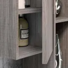 Conjunto de madeira e suspensão de móveis de banheiro modernos Fenix feitos na Itália Bari Viadurini