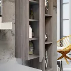 Conjunto de madeira e suspensão de móveis de banheiro modernos Fenix feitos na Itália Bari Viadurini