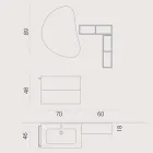 Suspensão de design de móveis de banheiro conjunto de madeira made in Italy Sad Viadurini