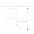 Design moderno conjunto de móveis de casa de banho suspensos em superfície sólida Brusson Viadurini