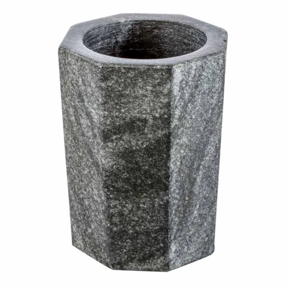 Moderna casa de banho conjunto de acessórios em mármore cinza veado Montafia Viadurini