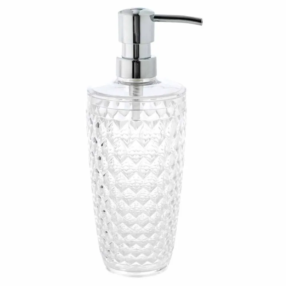 Dispensador Netro + conjunto de banho de vidro + saboneteira moderna Viadurini