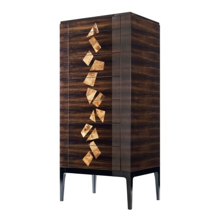 Grano Zarafa cômoda de madeira de ébano de design moderno 100% made in Italy Viadurini