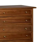 Cômoda em madeira de nogueira patinada fabricada na Itália - Selvans Viadurini