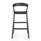 Banqueta alta para cozinha com estrutura em madeira de freixo fabricada na Itália - Oslo Viadurini