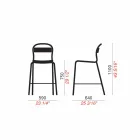 Banco alto empilhável para exterior fabricado na Itália, 2 peças - Trixie Viadurini