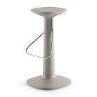 Banqueta de Alto Design em Polietileno e Aço Inoxidável Fabricado na Itália - Pito Viadurini